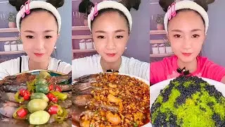 Satisfying Eating Sounds with Colorful ASMR Crunchy Mukbang Compilation #201