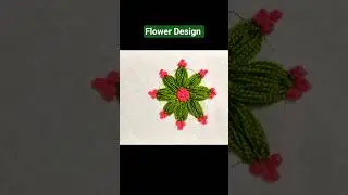 Beautiful Hand Embroidery Flower Design 🌸 | Easy Sewing Tutorial #shorts