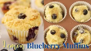 Lemon Blueberry Muffins- Soft and Tender Blueberry Muffin Recipe
