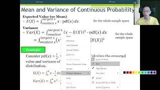Discrete and Continuous Distributions - 06 - Mean & Variance of Continuous Distributions (Part 1/1)