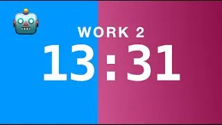 Minimalist Pomodoro productivity timer 4x25min with 5min rest. Silent, Bell for timer reset, No ads.