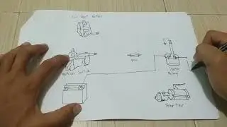 WIRING DIAGRAM NG STARTER TO STARTER RELAY AT KUNG PAANO ANG POSITIVE AT NEGATIVE TRIGGER
