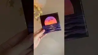 UFO portal sunset 🛸🧡🌞 #artidea #canvasidea