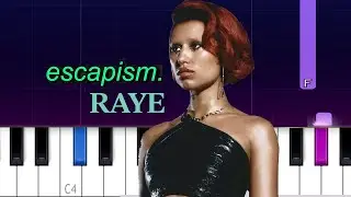 RAYE ft 070 Shake - Escapism  (Piano Tutorial)