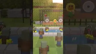 Zombies on Your Lawn in Minecraft #Shorts #minecraft #plantsvszombies