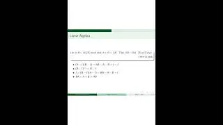 TIFR GS 2018 | Linear Algebra
