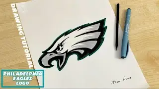 How to draw Philadelphia Eagles logo /