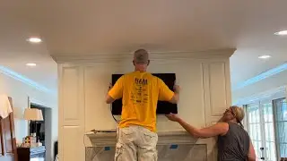 Episode 316: Installing family room TV mount and raised panels on the office built-in!