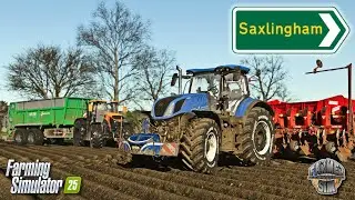 MUCKING ABOUT PLANTING POTATOES! - 🇬🇧 Saxlingham 🇬🇧 - Episode 15 - Farming Simulator 25