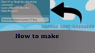 How to make random chat messages in Roblox Studio! |Bcraft|