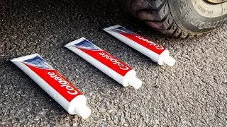 Crushing Crunchy & Soft Things by Car EXPERIMENT CAR vs COLGATE