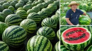 $10,000 Watermelon?! Insane Japanese Black Watermelon Farm Tour - Black Watermelon