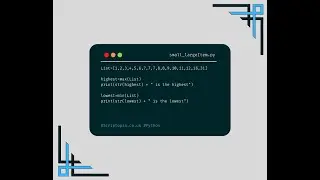Python Lists - Find largest and smallest element in a list