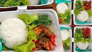 IDE JUALAN NASI BOX EKONOMIS | RESEP AYAM LADA HITAM | CAH PAKCOY