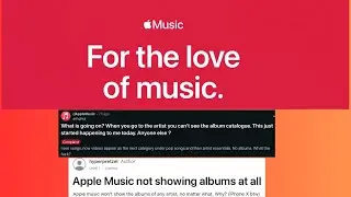 Раздел &laquo;Альбомы&raquo; на странице исполнителя исчез из Apple Music.