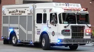 Briarcliff Manor FD Car 2053, Engine 93, & *NEW* Rescue 37 Responding