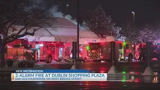 Two-alarm fire ravages Dublin hardware store