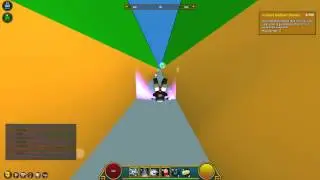 Trove: Bottom of the Club World to the top of the sky with an updraft block and a tall tube.