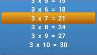 3 Times Table | 3 Math Table