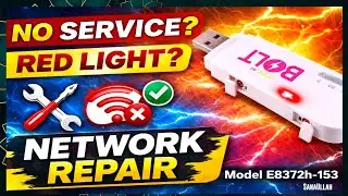 Zong Bolt E8372h-153 Unlock 🔓 Network Repair | No Service & Red Light Fix ✅