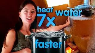 Rocket Cooktop with Lorena heats a pot on the sides as well as the bottom