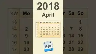 Kalender April 2018