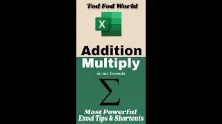 Addition & Multiply in one formula || Excel Tips & Tricks || @todfodeducation