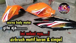 Airbrush Body Motor Yamaha V-ixion warna orange