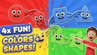 Colors & Shapes Come Alive! 🎨🔺🌈 | Fun Kids Poem (8:47 Minutes)