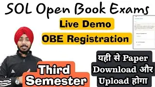 DU-SOL Semester 3rd OBE Registration Live Demo 2021| Third Semester | Jasmeet Classes