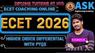 ECET 2026 || DIFFERENTIAL EQUATIONS  TG ECET WITH PYQs