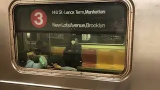 Harlem-148th Street bound R62 (3) train leaving 125th Street (1991 Union Square Wreck Set)
