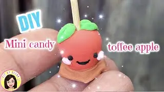 Diy miniature food candy toffee apples|polymer clay|tutorial crafts easy|diy by beena