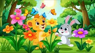 Leo and Bunny explore the butterflies 🦋