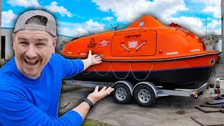 It's On The TRAILER! Lifeboat to Houseboat Work Continues