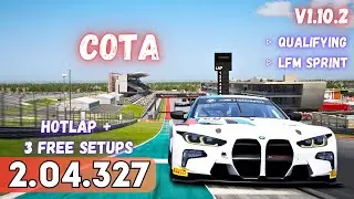BMW M4 GT3 | COTA 2.04.3 | HOTLAP + FREE SETUP | ACC v1.10