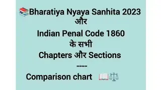 Bns and Ipc Chapter and Section || Bns and Ipc Chapter wise comparison || Major law || Bns and Ipc 