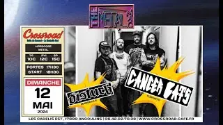 Disturb and Cancer bats live at Crossroad Caf&eacute; in Angoulins France on the 12th May 2024.