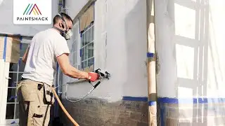 How to Spray Paint a House using Wagner SF23 Plus and Caparol Thermosan Self Cleaning Masonry  Paint