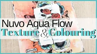 Nuvo Aqua Flow Pens Easy Texture and Colouring + Rubber Dance Stamps