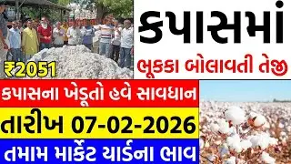 Kapas na bhav | 07-02-2026 | કપાસના ભાવ:2025 | Information about Cotton Crop Price | Commodity trend