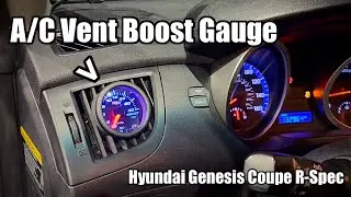 Установка датчика давления наддува и воздухозаборника кондиционера &mdash; Hyundai Genesis Coupe R-Spec...