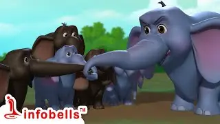 Aidu Putta Anegalu Oduttive - Numbers Song | Kannada Rhymes for Children | Infobells