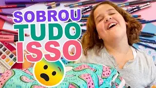 O QUE SOBROU DO MEU MATERIAL ESCOLAR 2020 - volta as aulas 2021