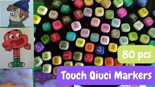80 PCs Touch Qiuci Markers - Unboxing and My Art