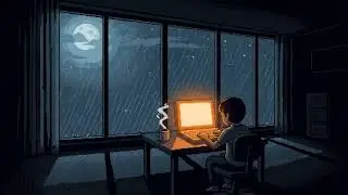 Seattle Rainy Night Coding ☔ Lo-Fi Beats and pink noise for Deep Focus  ⏰ Pomodoro cycle