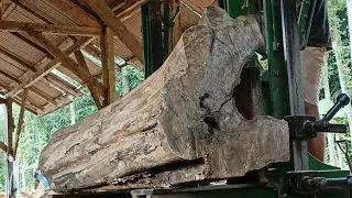 The amazing process at the Sawmill in processing rusty wood 
