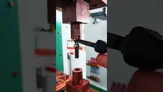 AGERA medium frequency spot welding machine: welding of automotive ball joint connecting rods.