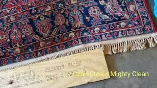 100 Year Old Painted Sarouk Safely Cleaned