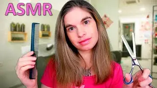 [ASMR] Une apprentie coiffeuse s'occupe de tes cheveux - lavage, séchage, coupe